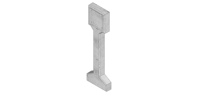 CG305A — Hydrant Post/Surrey Short (Blank for Hydrant Plate) render