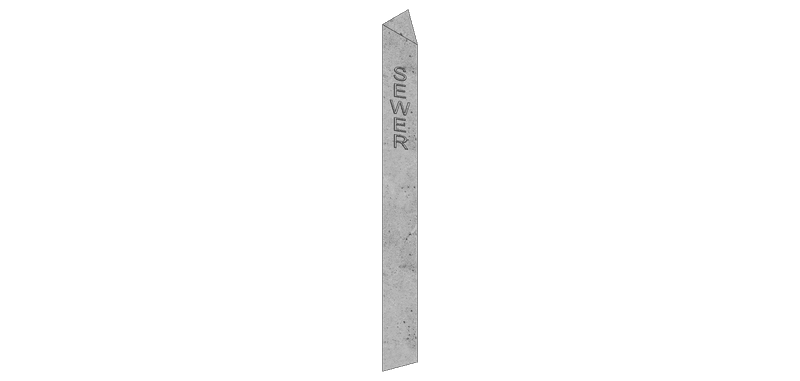 CG4A — Triangular Indicator Post (Sewer) render