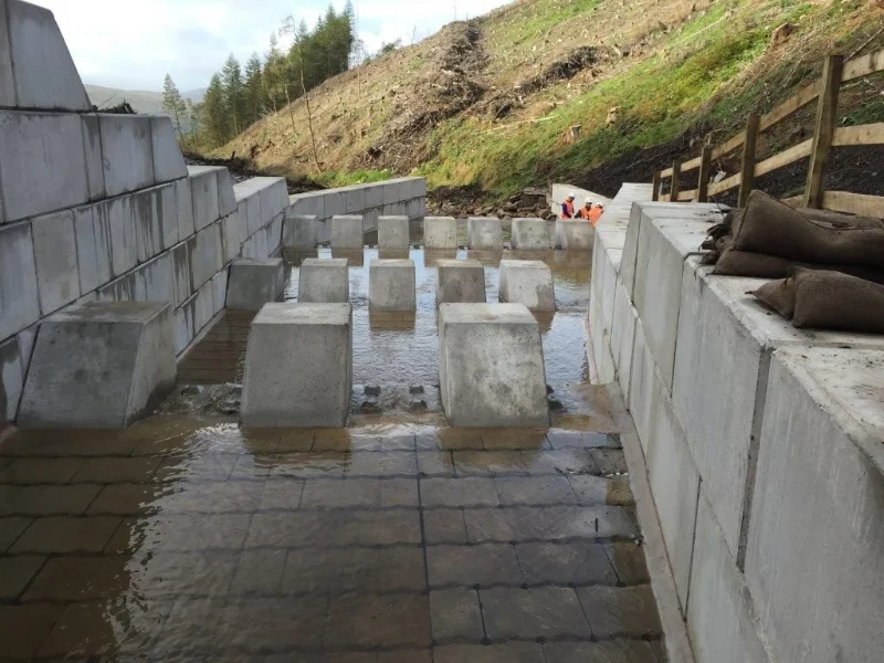 Dent drainage works, part of the embankment works on the Settle to Carlisle Rail Line